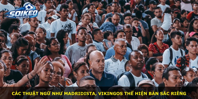 Các thuật ngữ như Madridista, Vikingos thể hiện bản sắc riêng
