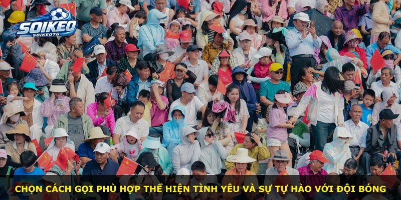 Chọn cách gọi phù hợp thể hiện tình yêu và sự tự hào với đội bóng