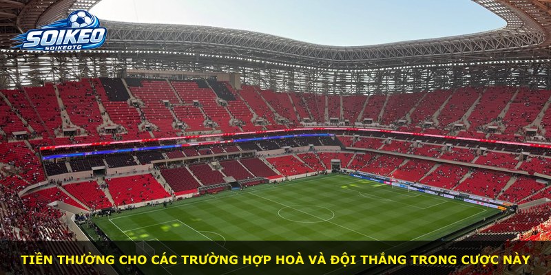 Tiền thưởng cho các trường hợp hoà và đội thắng trong cược này