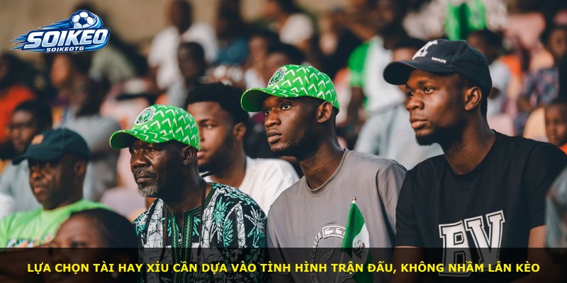 Lựa chọn Tài hay Xỉu cần dựa vào tình hình trận đấu, không nhầm lẫn kèo